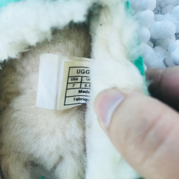 Ugg Ansley womans Teal Slippers Size 7 - Picture 7 of 8